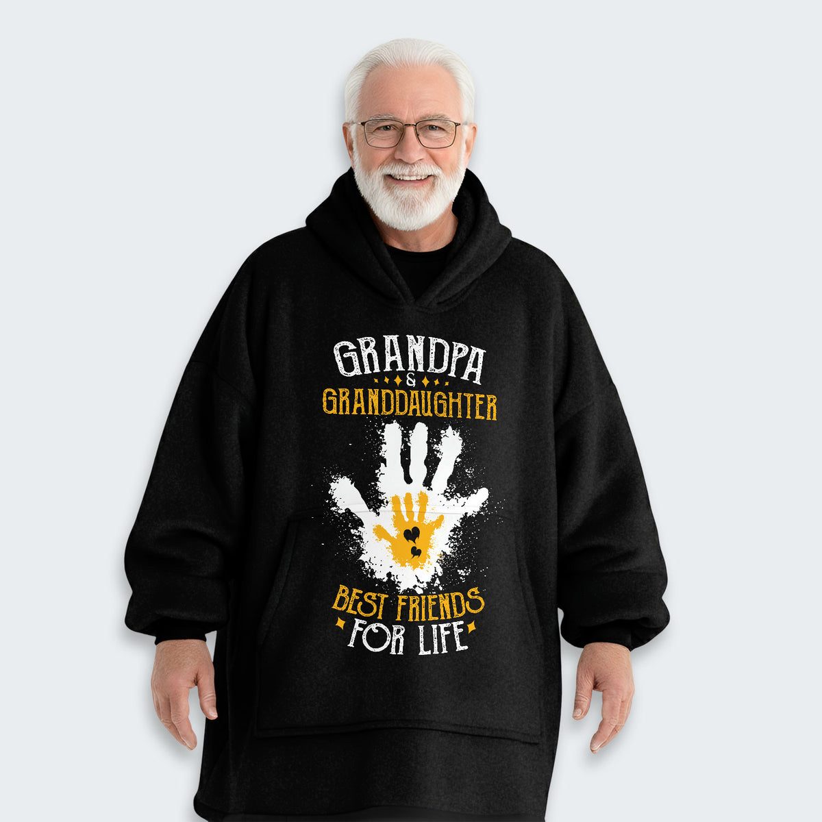 Grandpa & Granddaughter Best Friends For Life Hoodie Blanket 020126