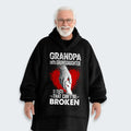 Grandpa And Granddaughter A Bond That can't Be Broken Hoodie Blanket 240126