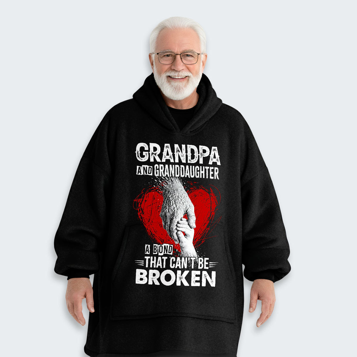 Grandpa And Granddaughter A Bond That can't Be Broken Hoodie Blanket 240126