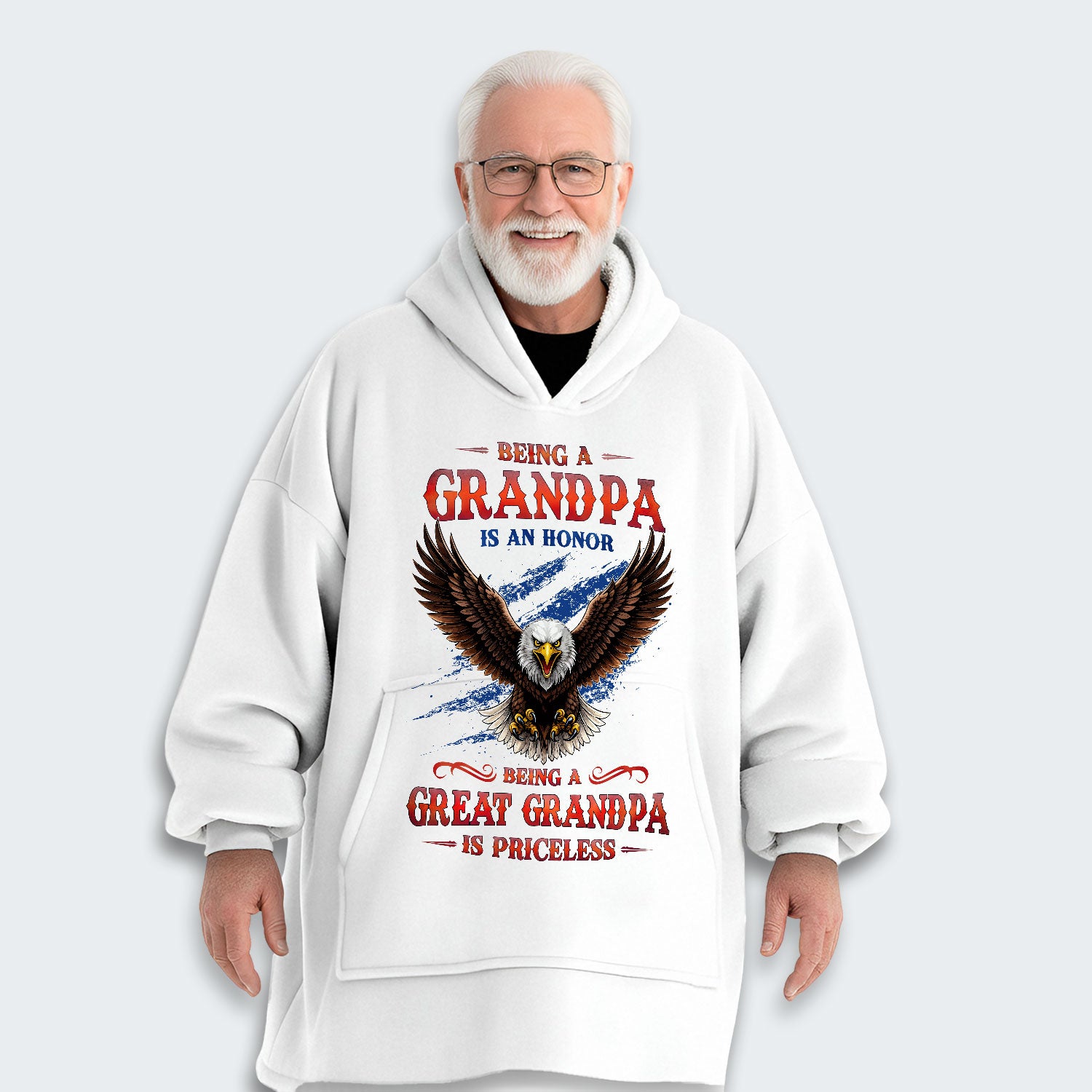 Being A Grandpa Is An Honor Being A Great Grandpa Is Priceless  Hoodie Blanket 270126
