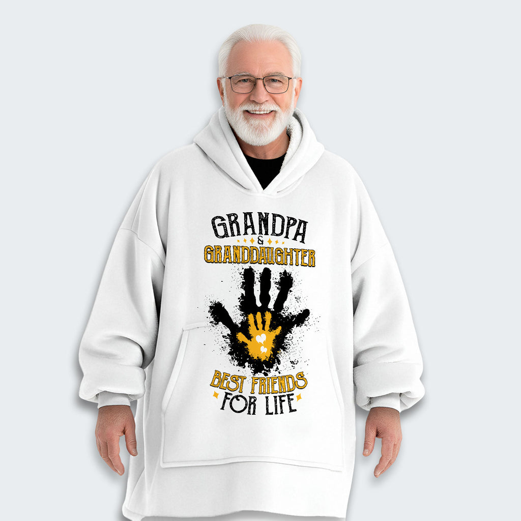 Grandpa & Granddaughter Best Friends For Life Hoodie Blanket 020126