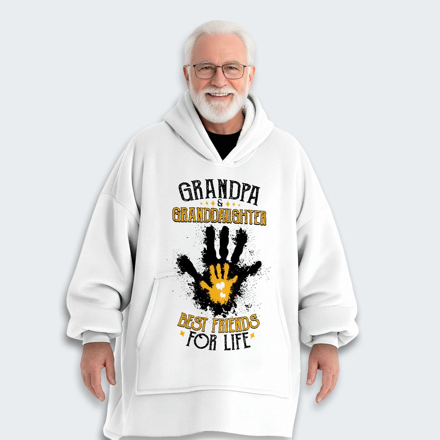 Grandpa & Granddaughter Best Friends For Life Hoodie Blanket 020126