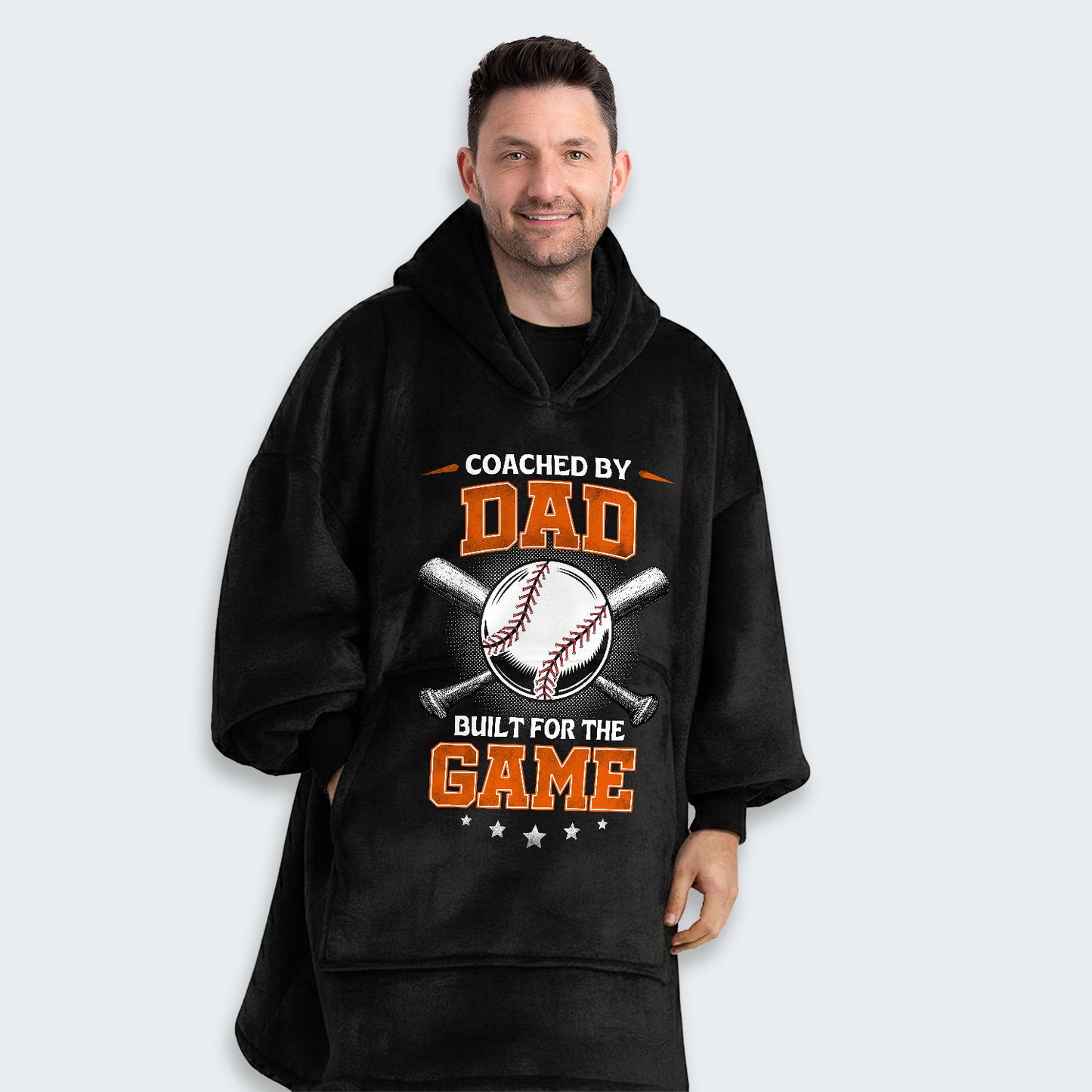 Coached by Dad. Built for the game. Hoodie Blanket 490126