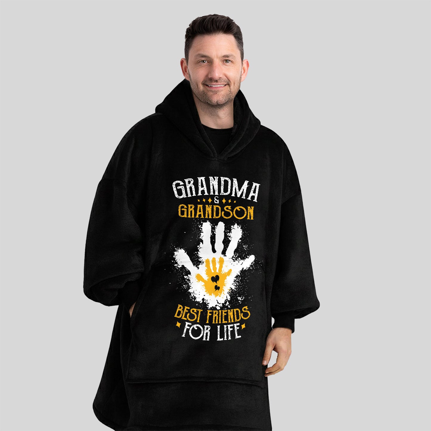 Grandma & GrandSon Best Friends For Life Hoodie Blanket 020126