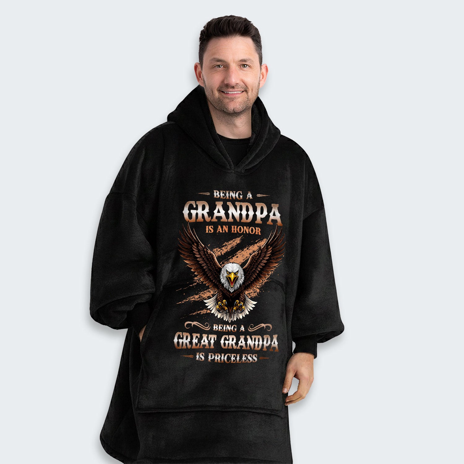 Being A Grandpa Is An Honor Being A Great Grandpa Is Priceless  Hoodie Blanket 270126