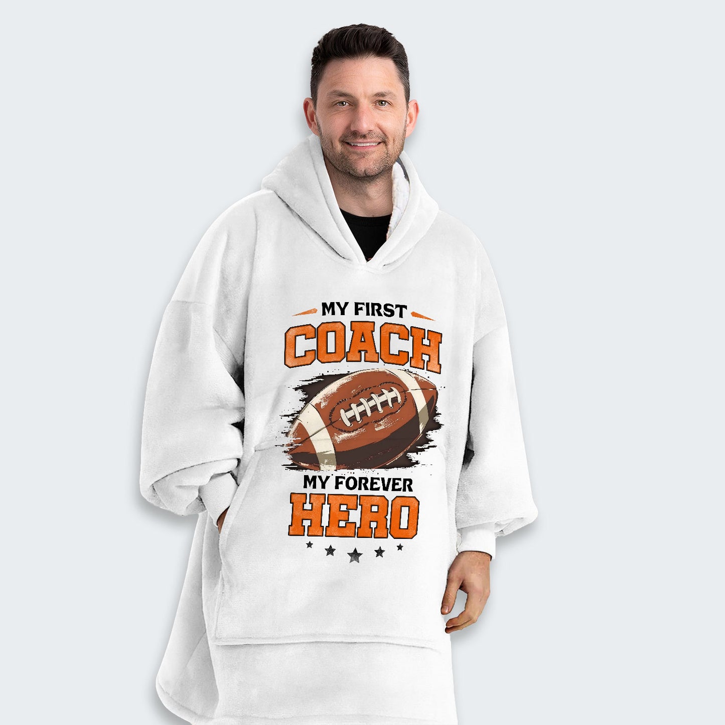 My first coach. My forever hero Hoodie Blanket 500126
