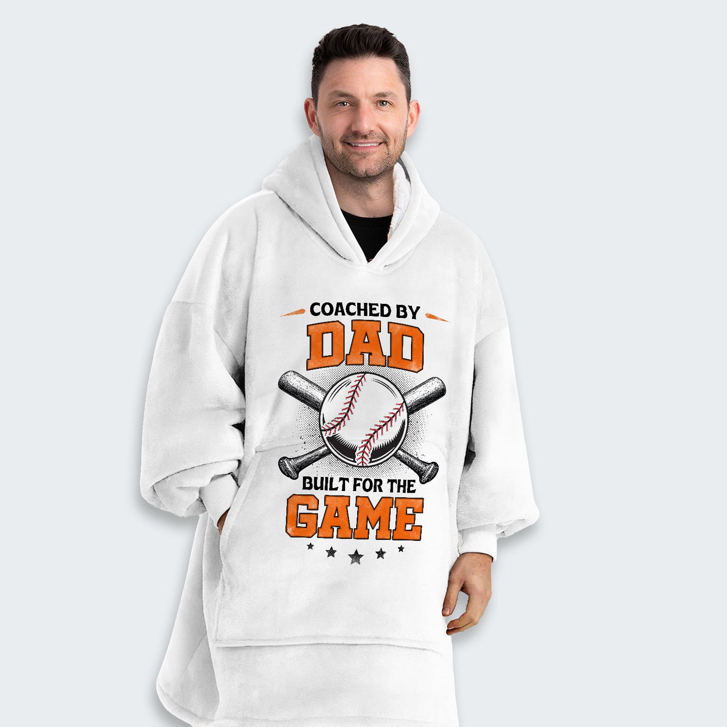 Coached by Dad. Built for the game. Hoodie Blanket 490126
