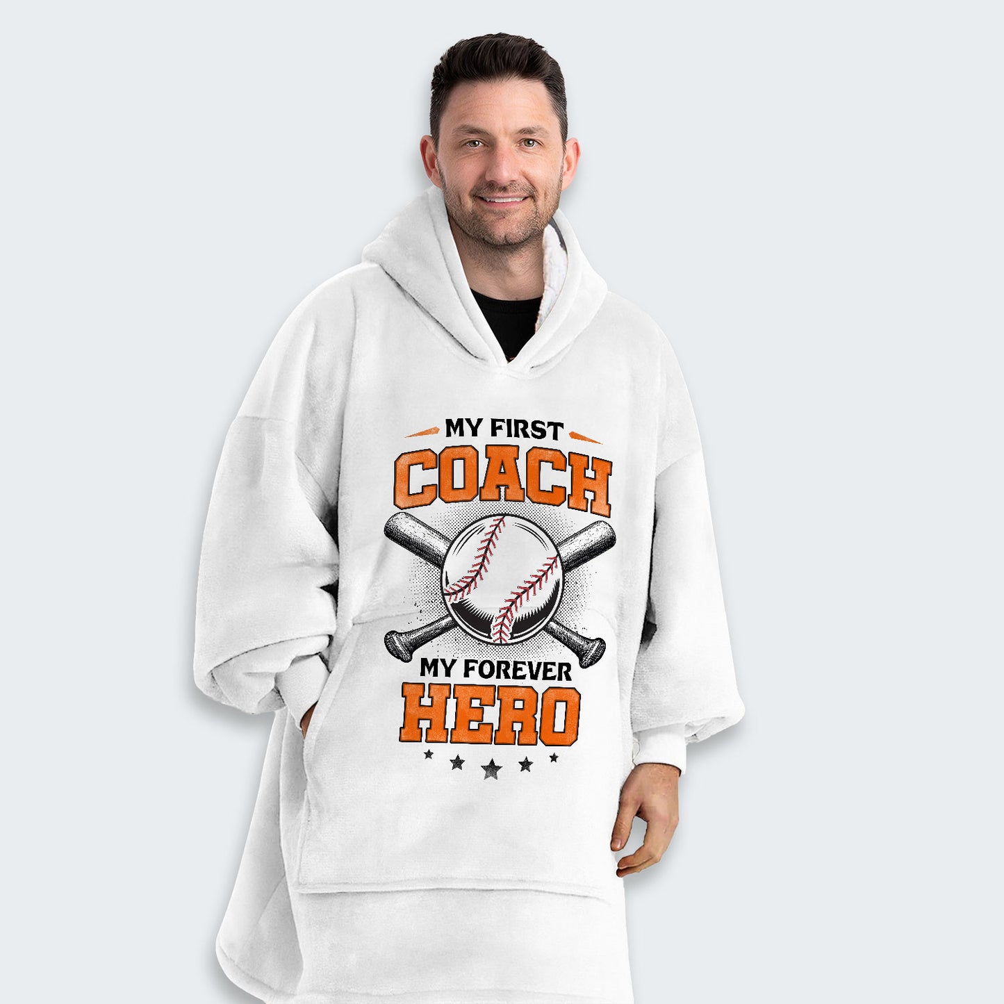My first coach. My forever hero Hoodie Blanket 490126