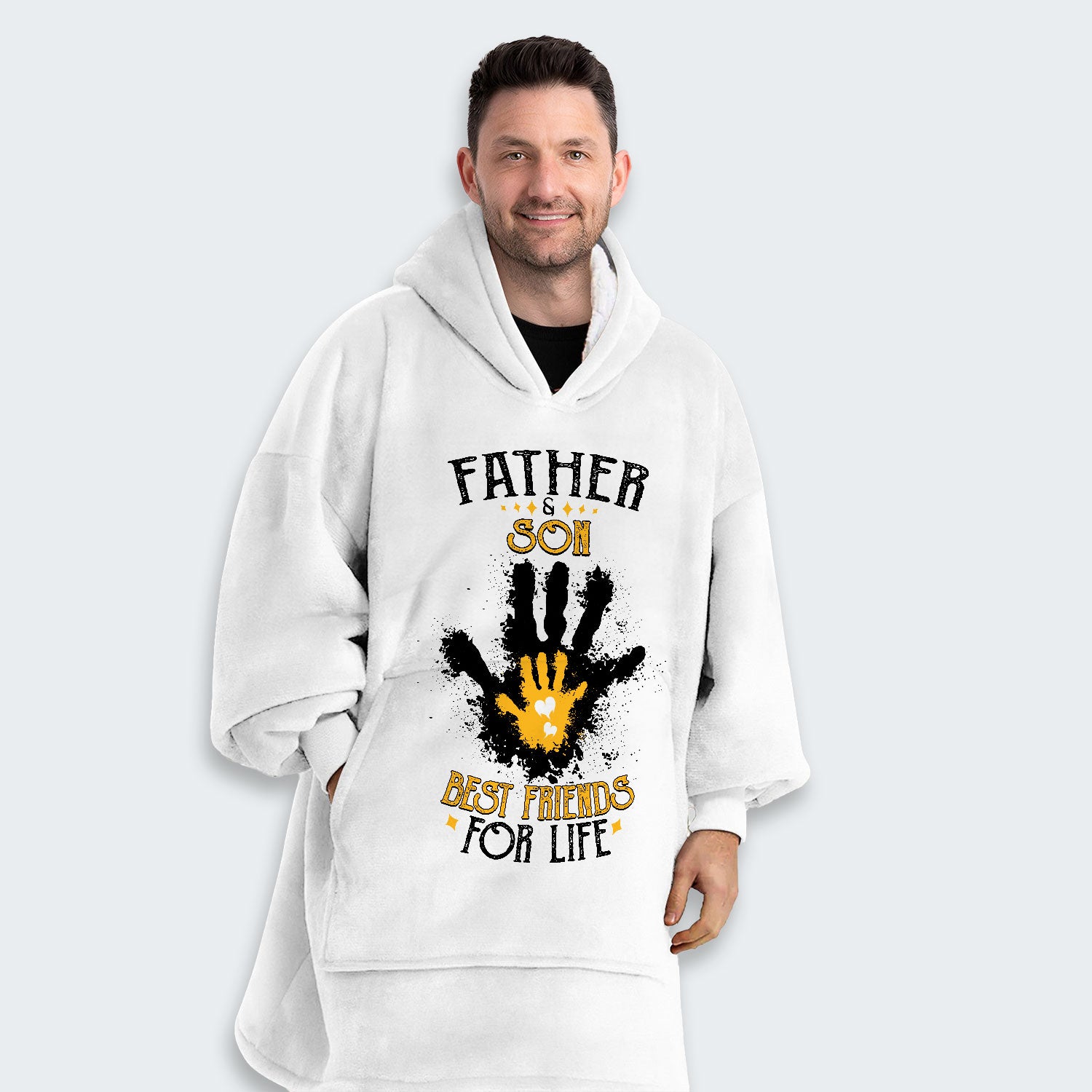 Father & Son Best Friends For Life Hoodie Blanket 200126