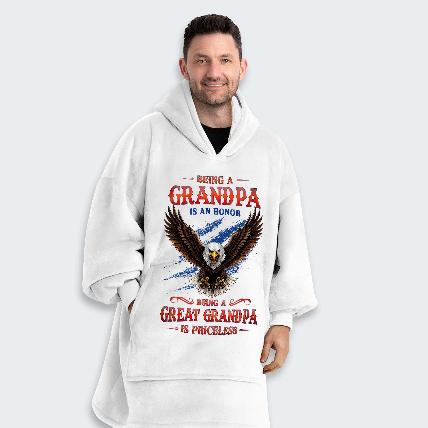 Being A Grandpa Is An Honor Being A Great Grandpa Is Priceless  Hoodie Blanket 270126