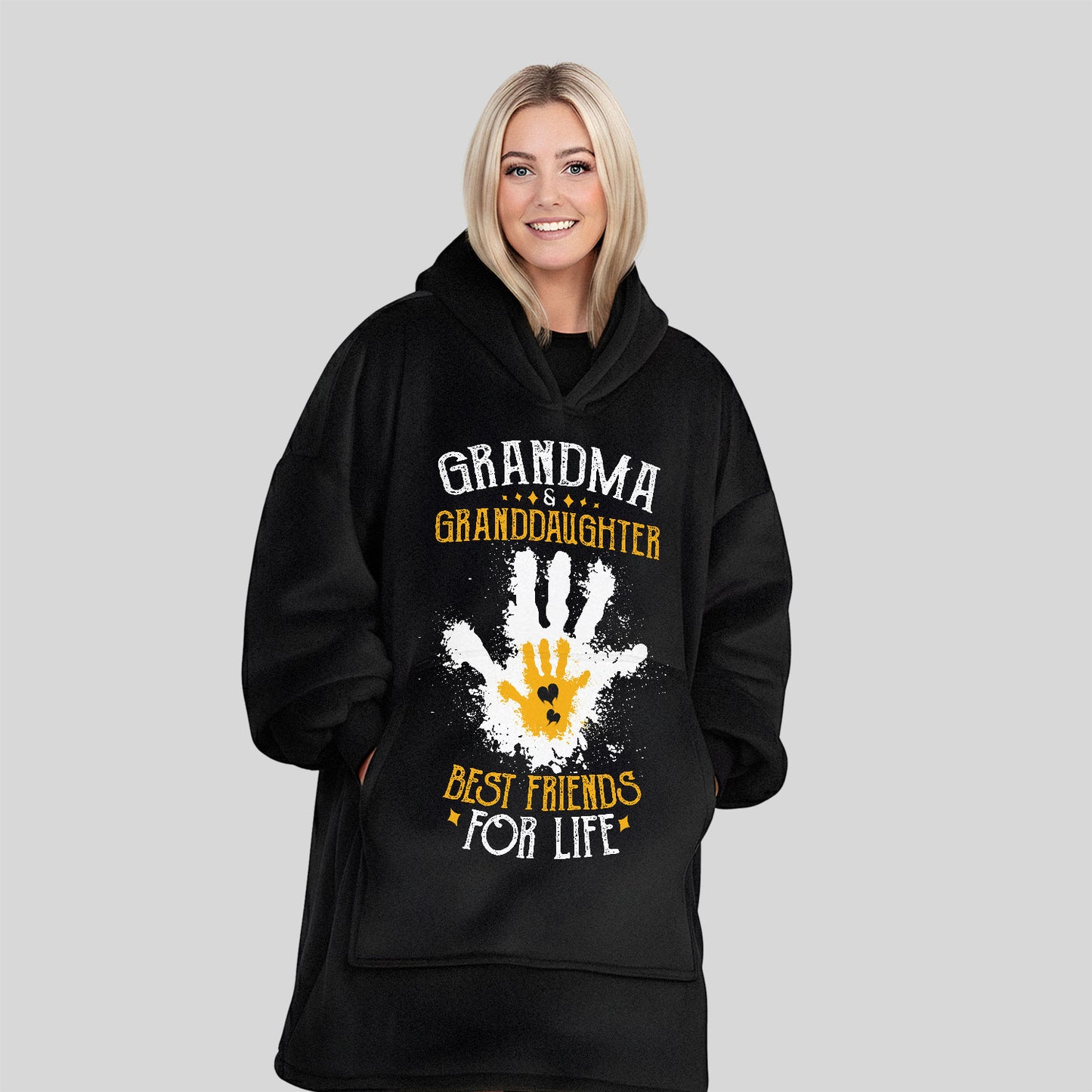 Grandma & Granddaughter Best Friends For Life Hoodie Blanket 020126