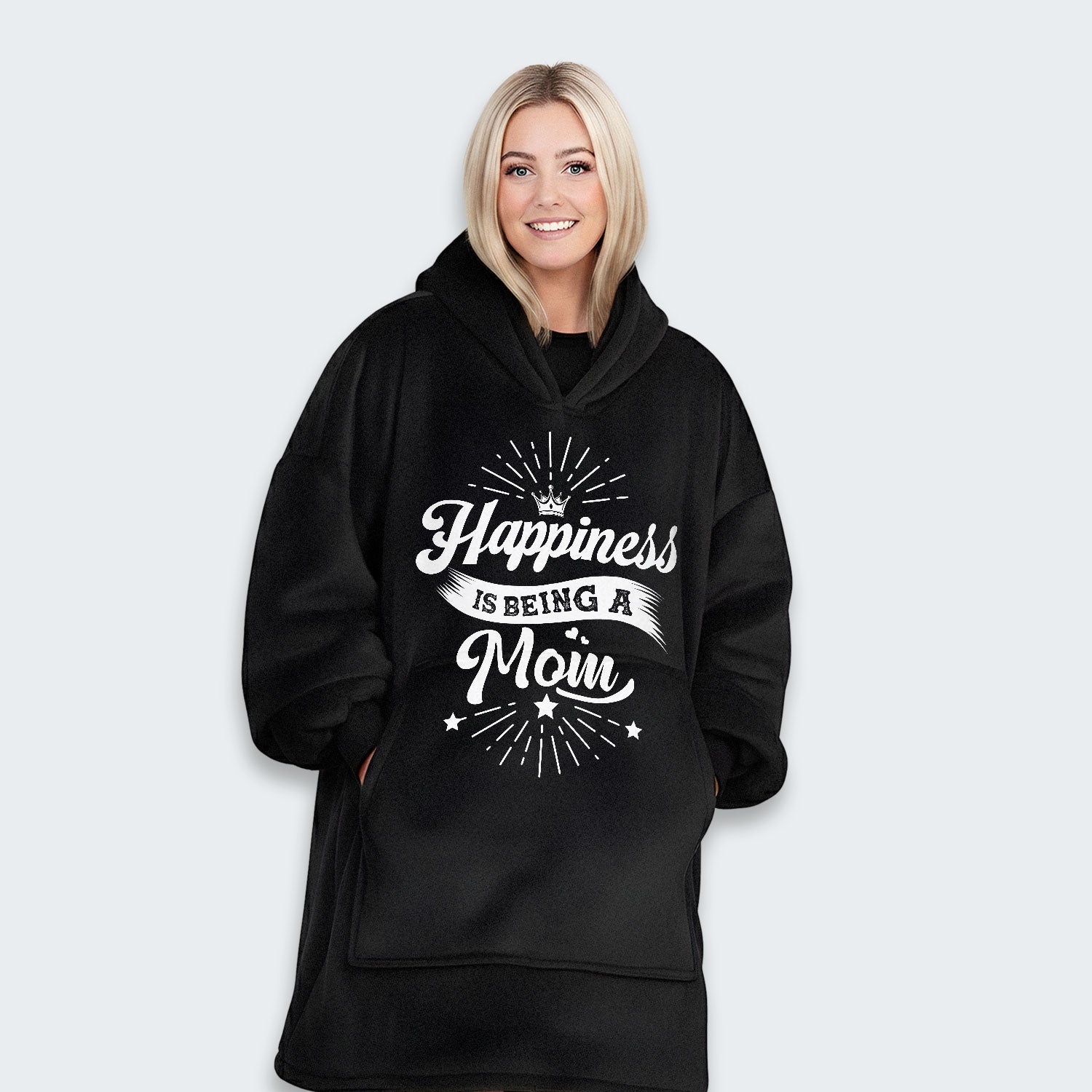 Happiness Is Being A Mom Hoodie Blanket 380126