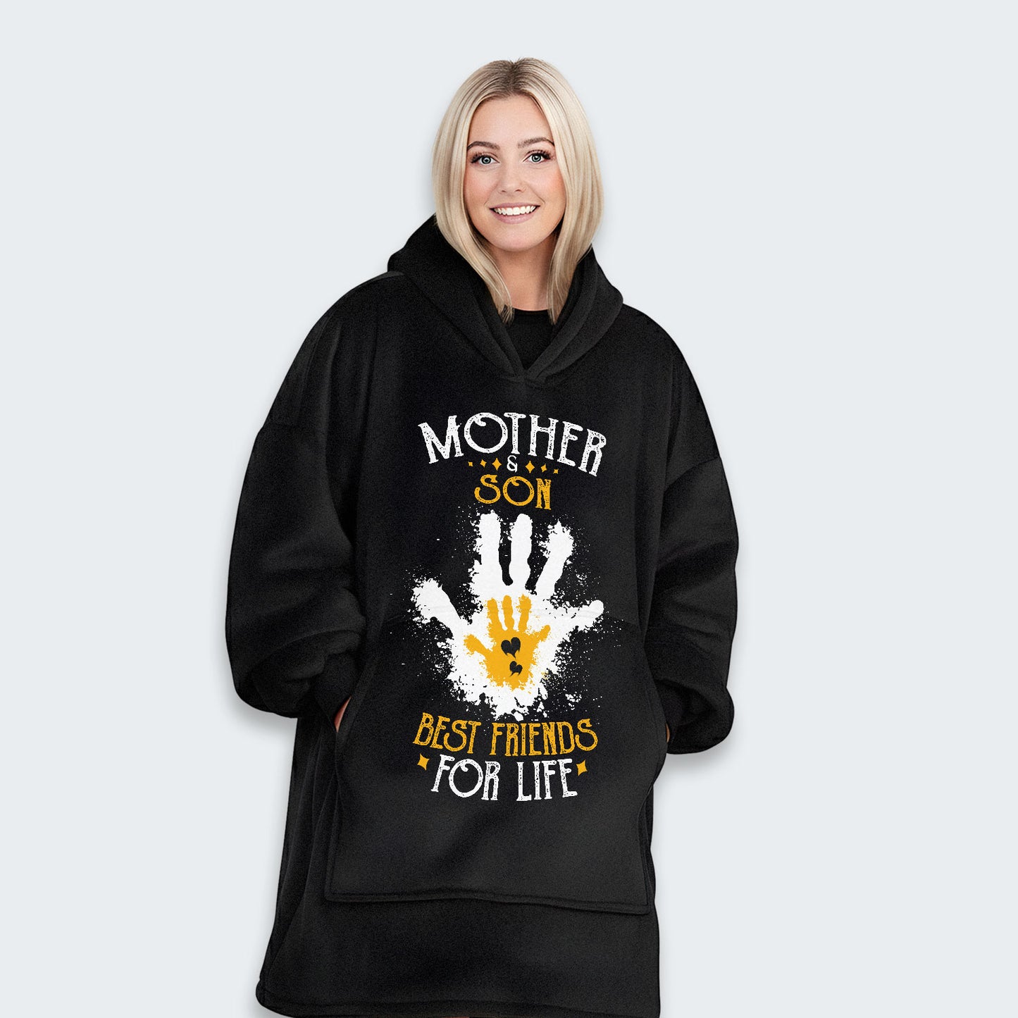 Mother & Son Best Friends For Life Hoodie Blanket 200126