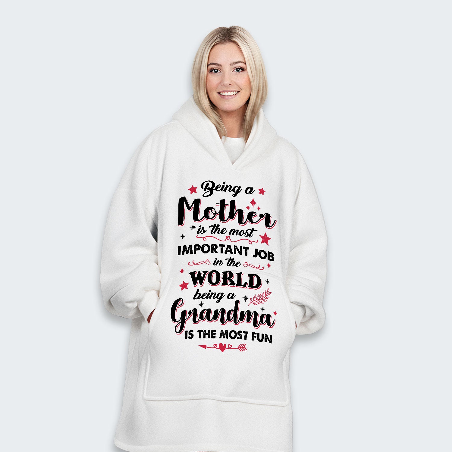 Being A Mother Is The Most Important Job In The World Hoodie Blanket 080126