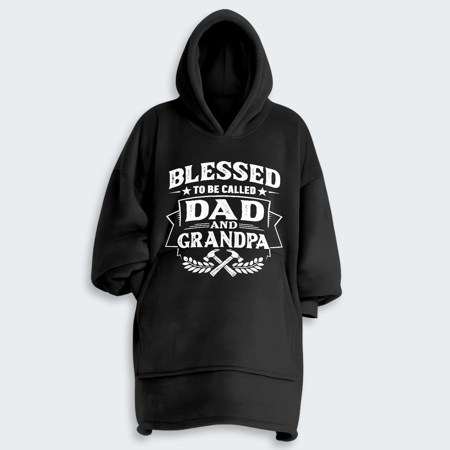 Blessed to be called Dad and Grandpa Hoodie Blanket 210126