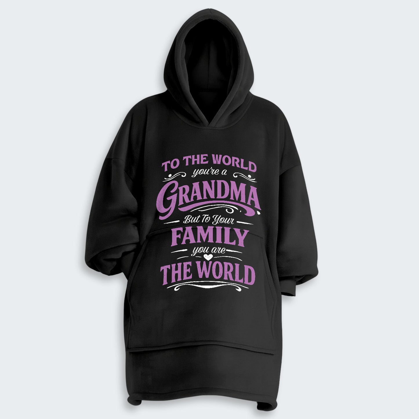 To The World You’re A Grandma But To Your Family You Are The World Hoodie Blanket 190126