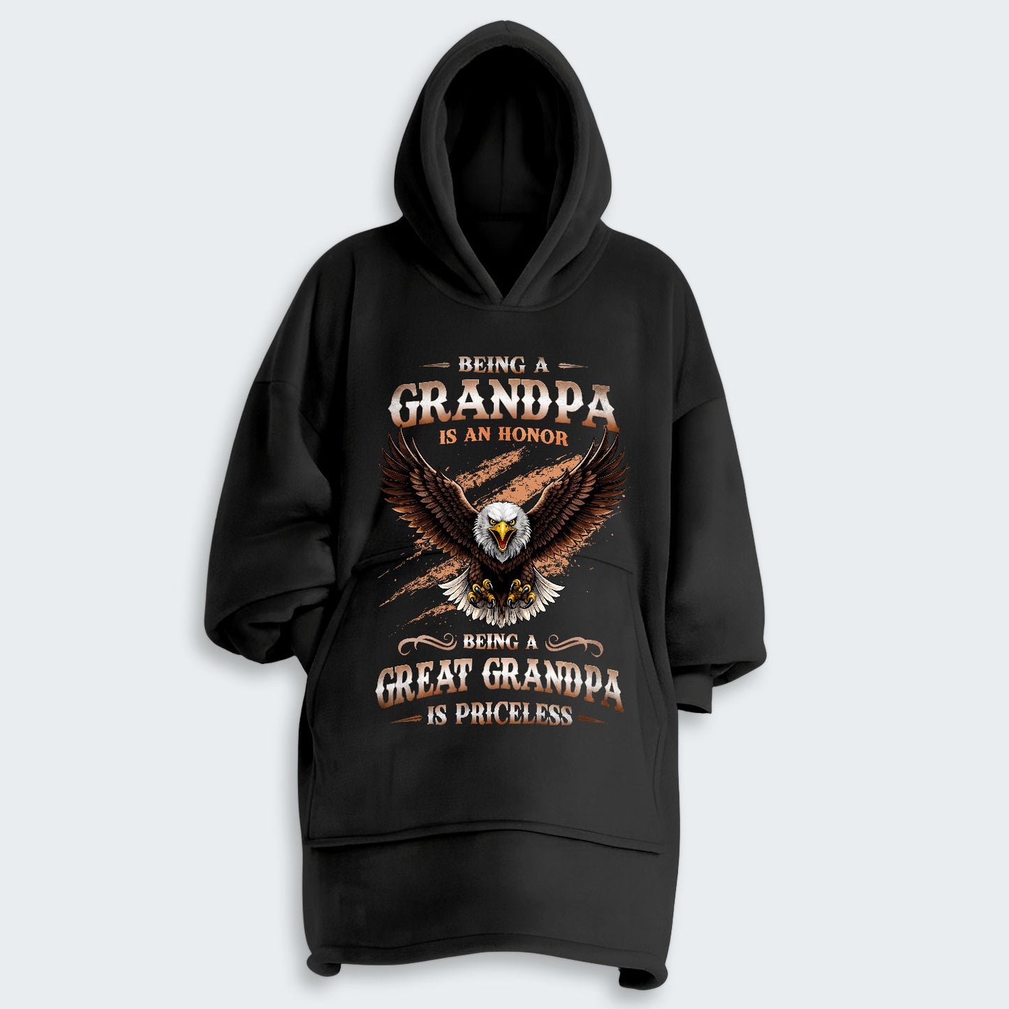 Being A Grandpa Is An Honor Being A Great Grandpa Is Priceless  Hoodie Blanket 270126