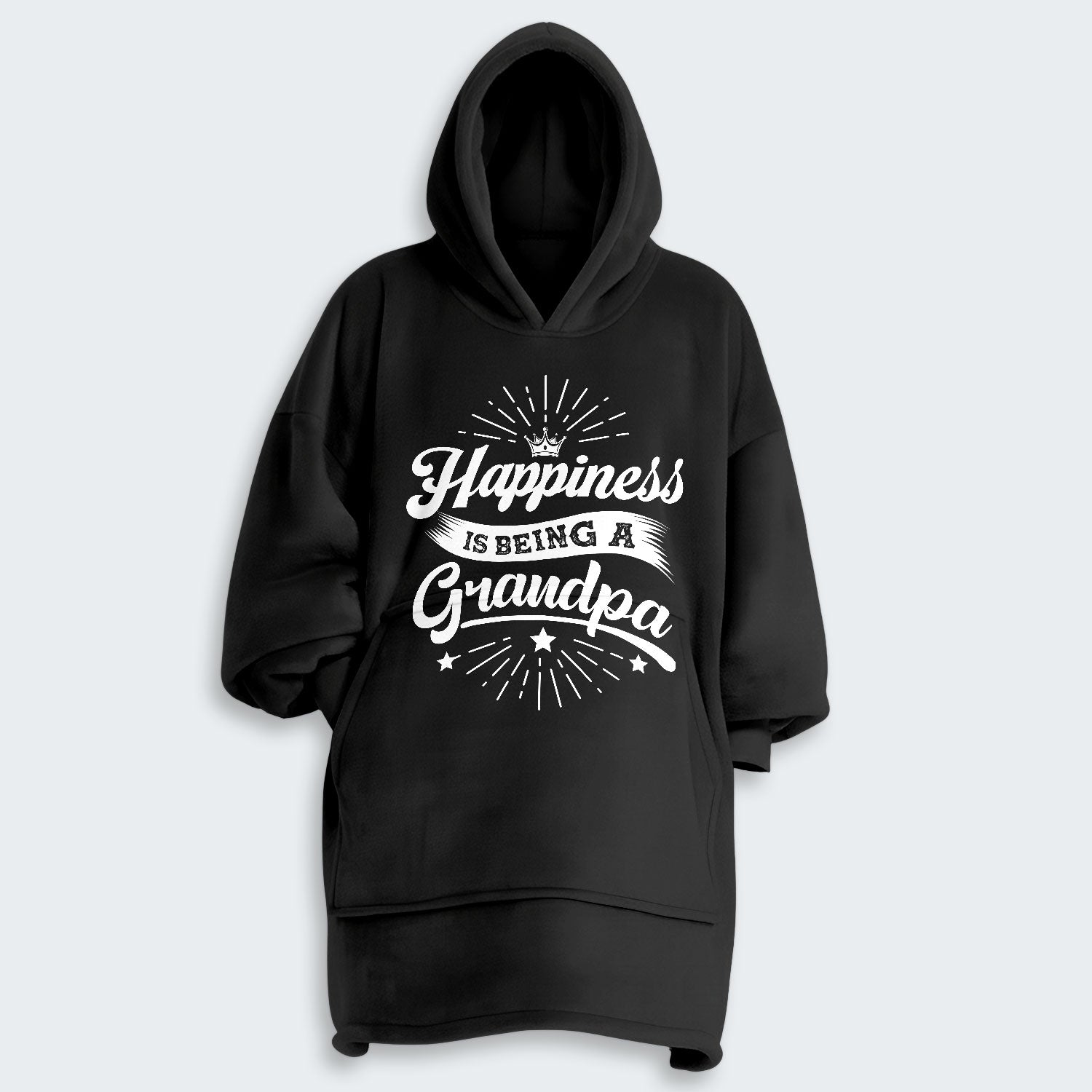 Happiness Is Being A Grandpa Hoodie Blanket 370126