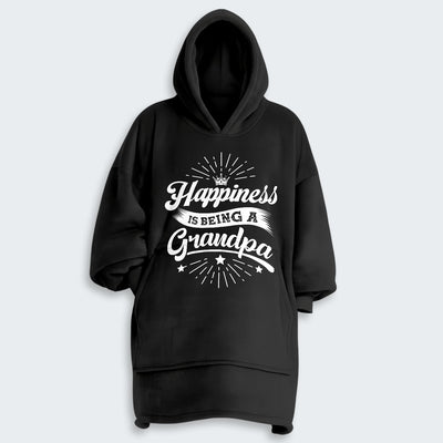 Happiness Is Being A Grandpa Hoodie Blanket 370126