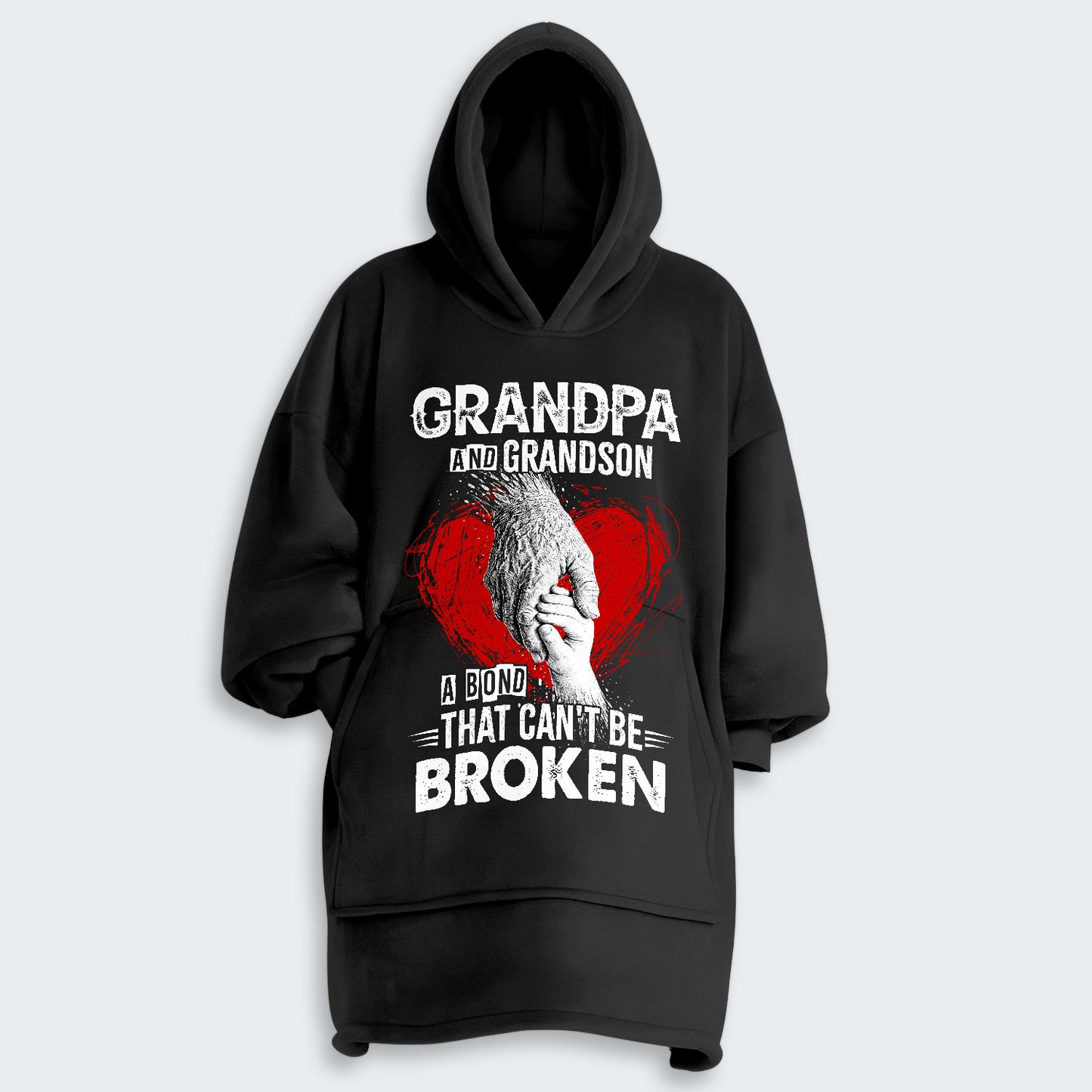 Grandpa And Grandson A Bond That can't Be Broken Hoodie Blanket 240126