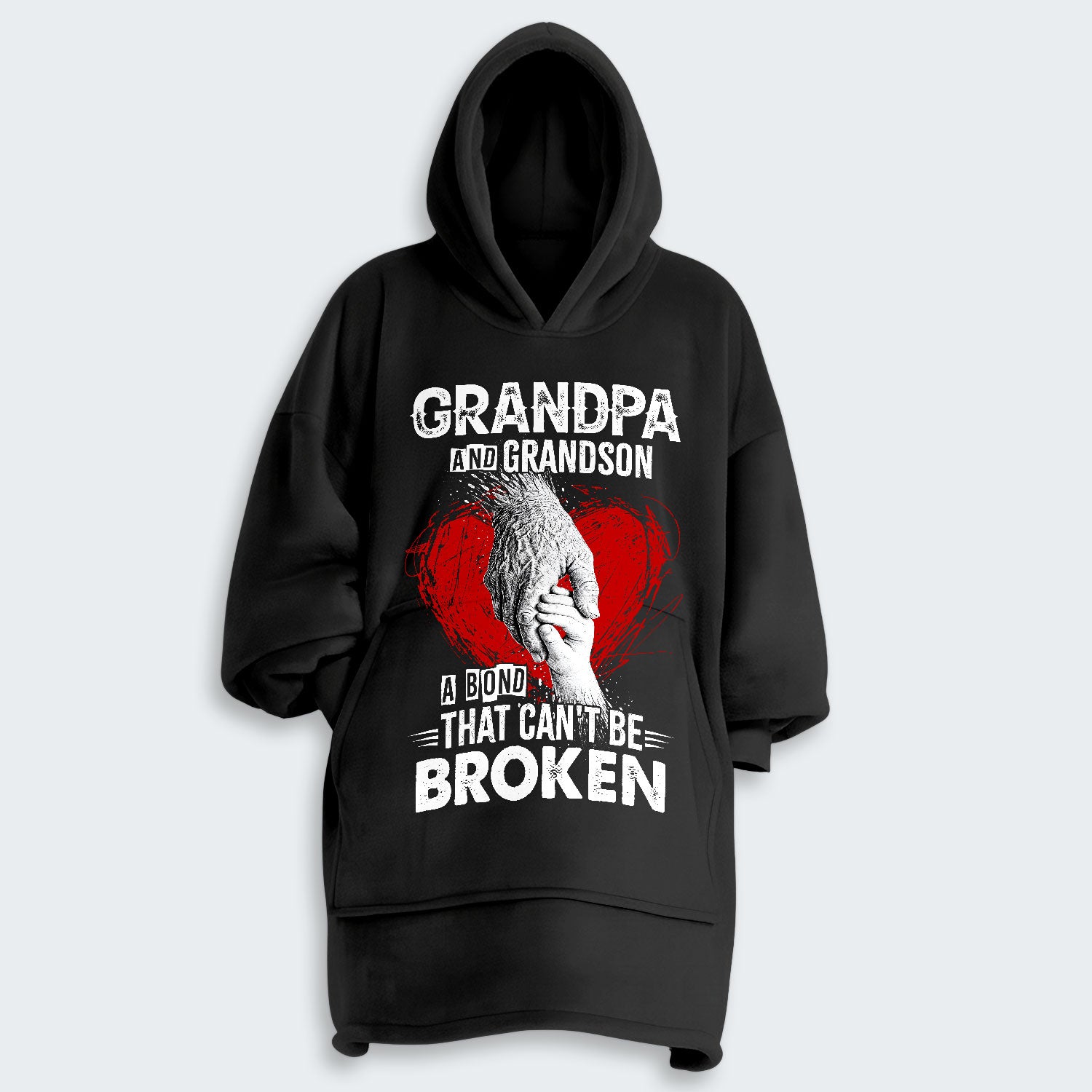 Grandpa And Grandson A Bond That can't Be Broken Hoodie Blanket 240126