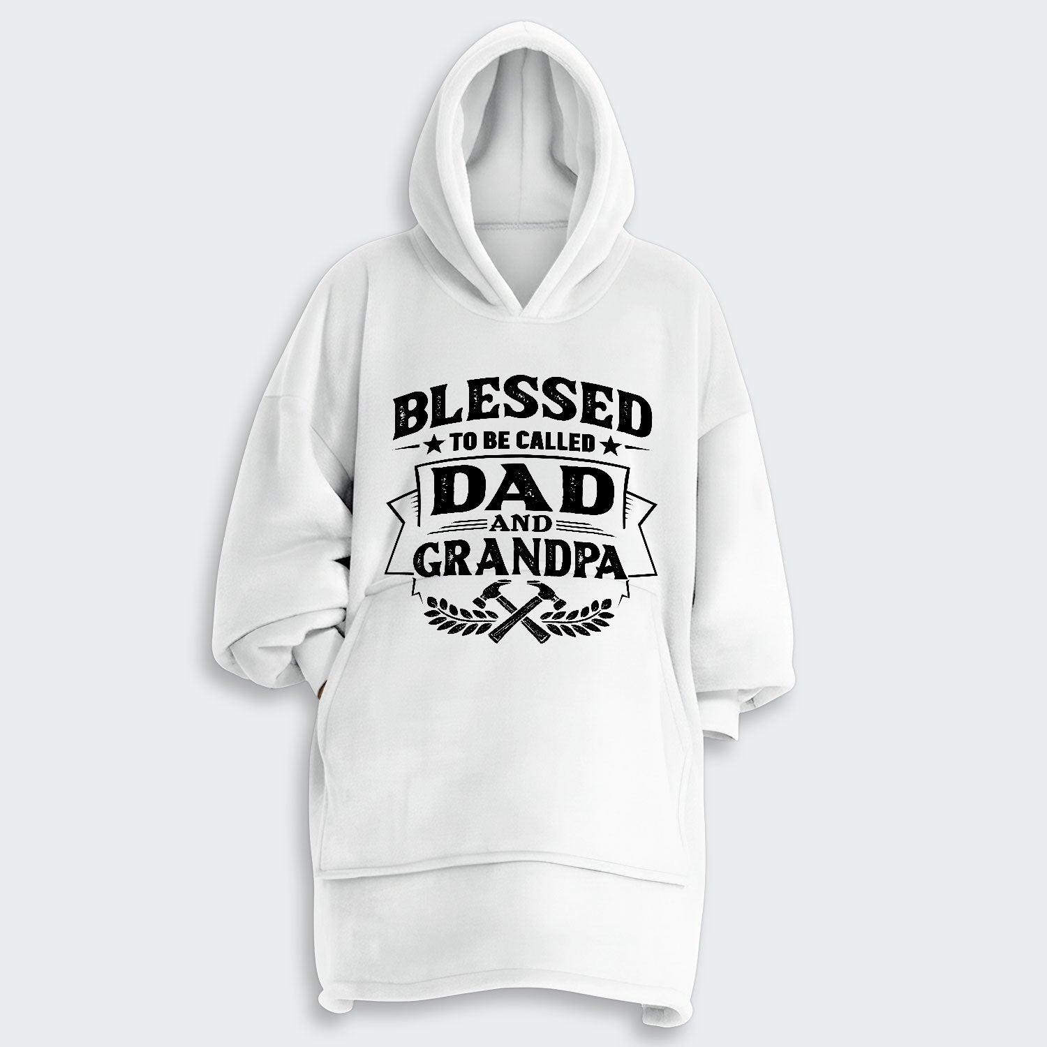 Blessed to be called Dad and Grandpa Hoodie Blanket 210126