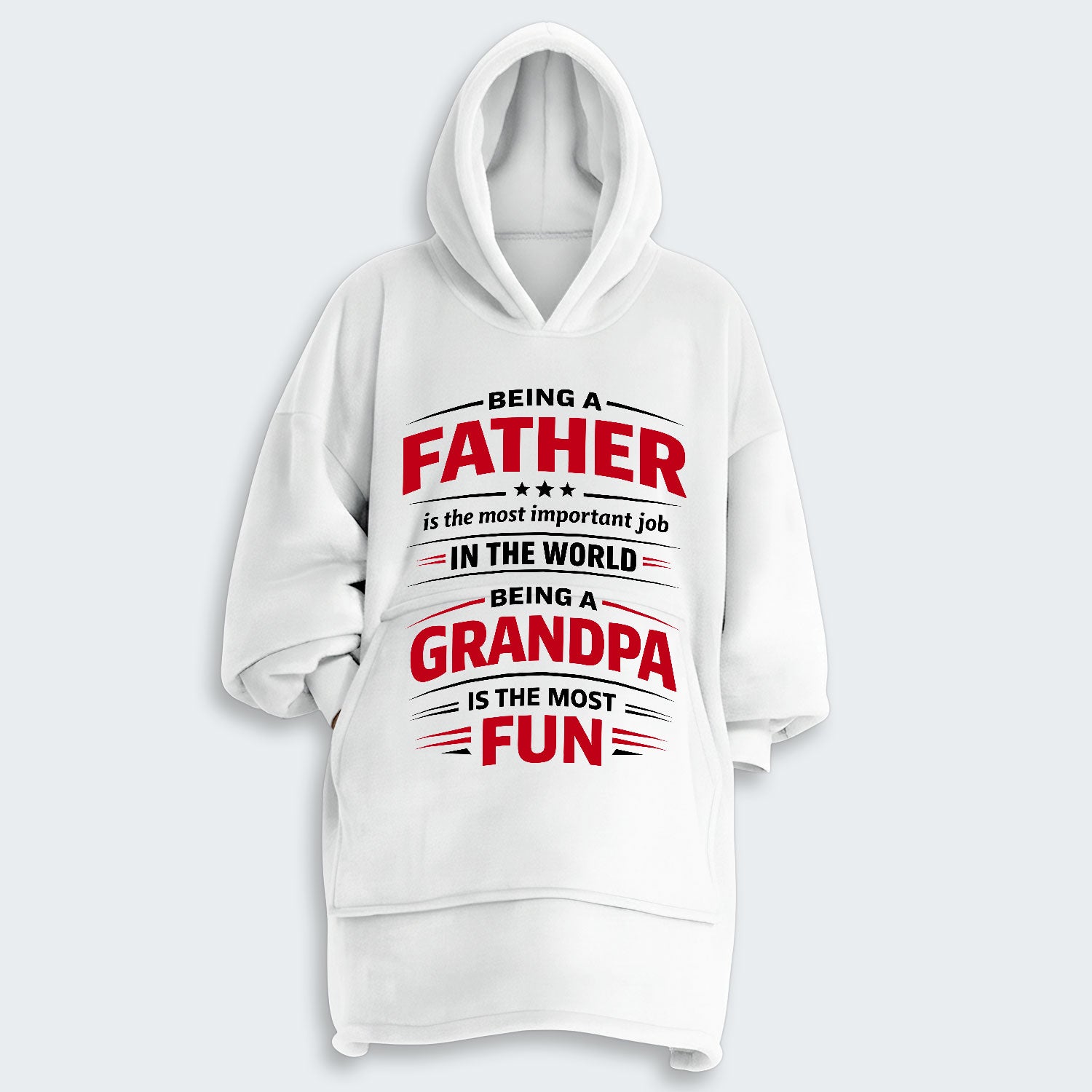 Being A Father Is The Most Important Job In The World Hoodie Blanket 260126