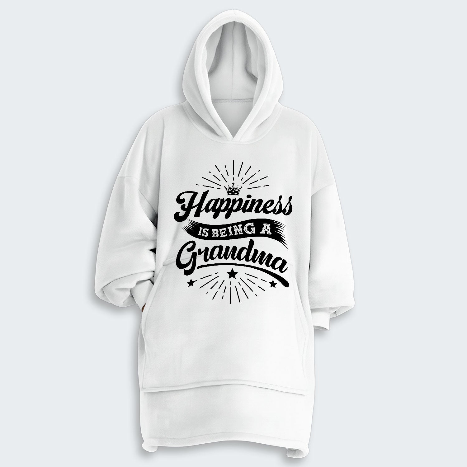 Happiness Is Being A Grandma Hoodie Blanket 370126
