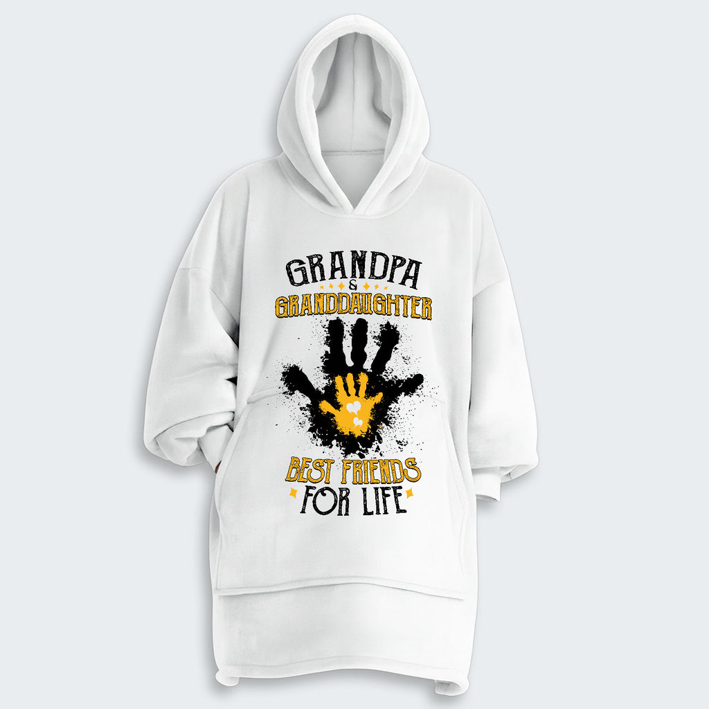 Grandpa & Granddaughter Best Friends For Life Hoodie Blanket 020126