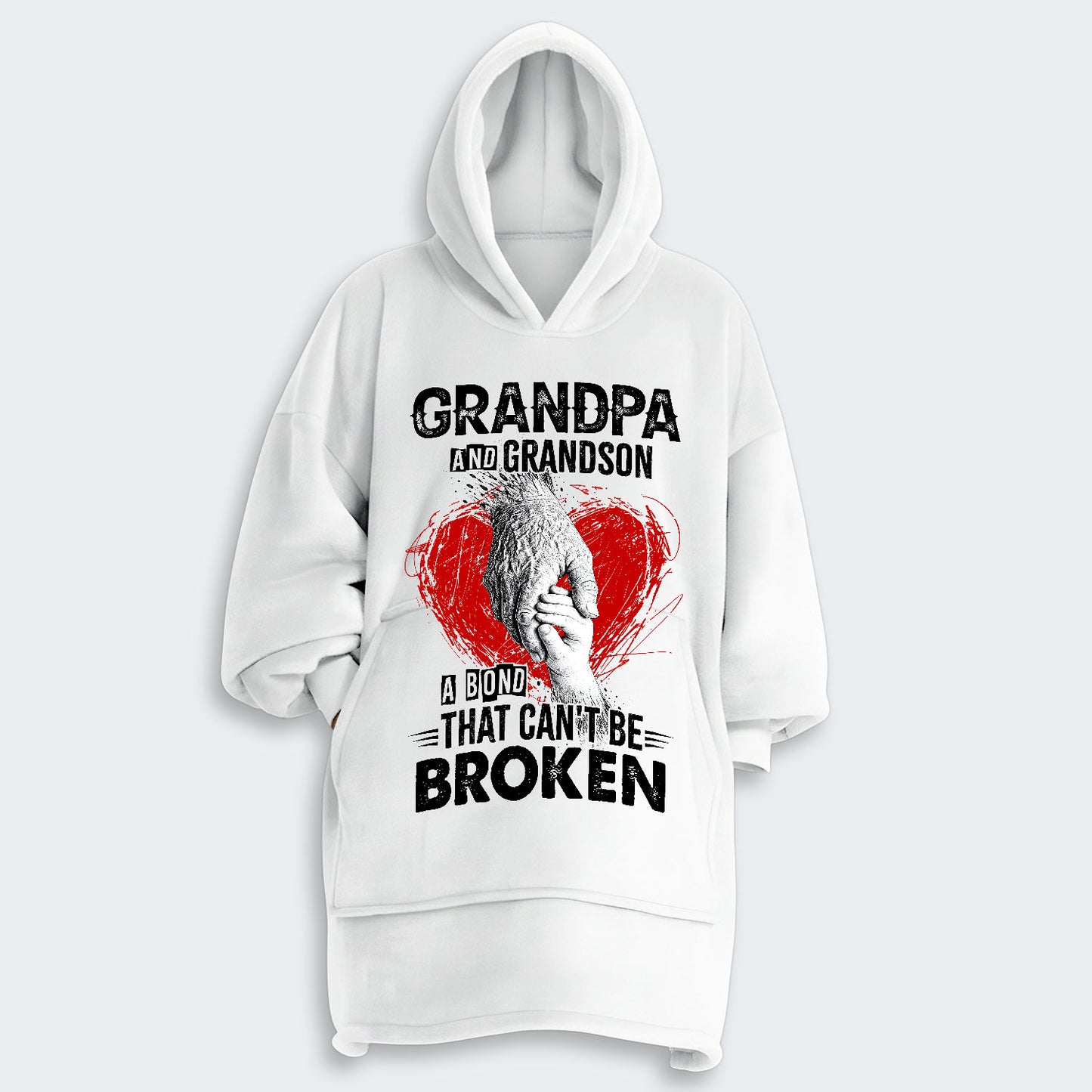 Grandpa And Grandson A Bond That can't Be Broken Hoodie Blanket 240126