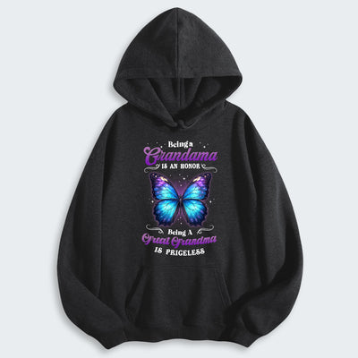 Being A Grandma Is An Honor Being A Great Grandma Is Priceless Hoodie 090126