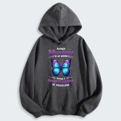 Being A Grandma Is An Honor Being A Great Grandma Is Priceless Hoodie 090126