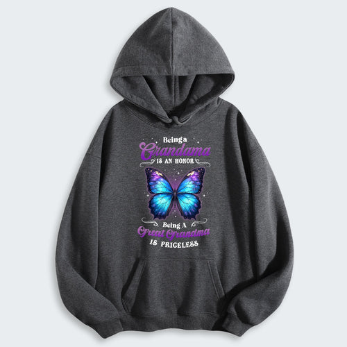 Being A Grandma Is An Honor Being A Great Grandma Is Priceless Hoodie 090126