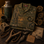 Crosfil Last Light Hawaiian Shirt — Bigfoot Hunt Olive Toile Print