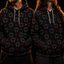 Crosfil Little Omens Hoodie — Mothman & Red Moon All-Over Print