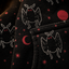 Crosfil Little Omens Hoodie — Mothman & Red Moon All-Over Print
