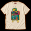 Prime Time Panic ivory T-shirt — retro pop art tv stack horror print