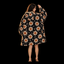 Pumpkin Daisies Unisex Hoodie Blanket — Jack-O'-Lantern Floral Print