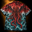 Red Tide Hawaiian Shirt — Crimson Sea God Print