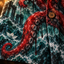 Red Tide Hawaiian Shirt — Crimson Sea God Print