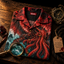 Red Tide Hawaiian Shirt — Crimson Sea God Print