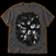 Rude Awakening pepper T-shirt — horror icons engraved scratchboard print