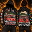 Two people wearing the Slay Ride horror Christmas hoodie