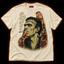Smoke Break ivory T-shirt — tattooed Frankenstein monster smoking, vintage tattoo flash print