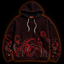 Crosfil Surfacing Hoodie — Red Kraken Tentacle All-Over Print