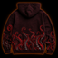 Crosfil Surfacing Hoodie — Red Kraken Tentacle All-Over Print