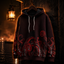 Crosfil Surfacing Hoodie — Red Kraken Tentacle All-Over Print