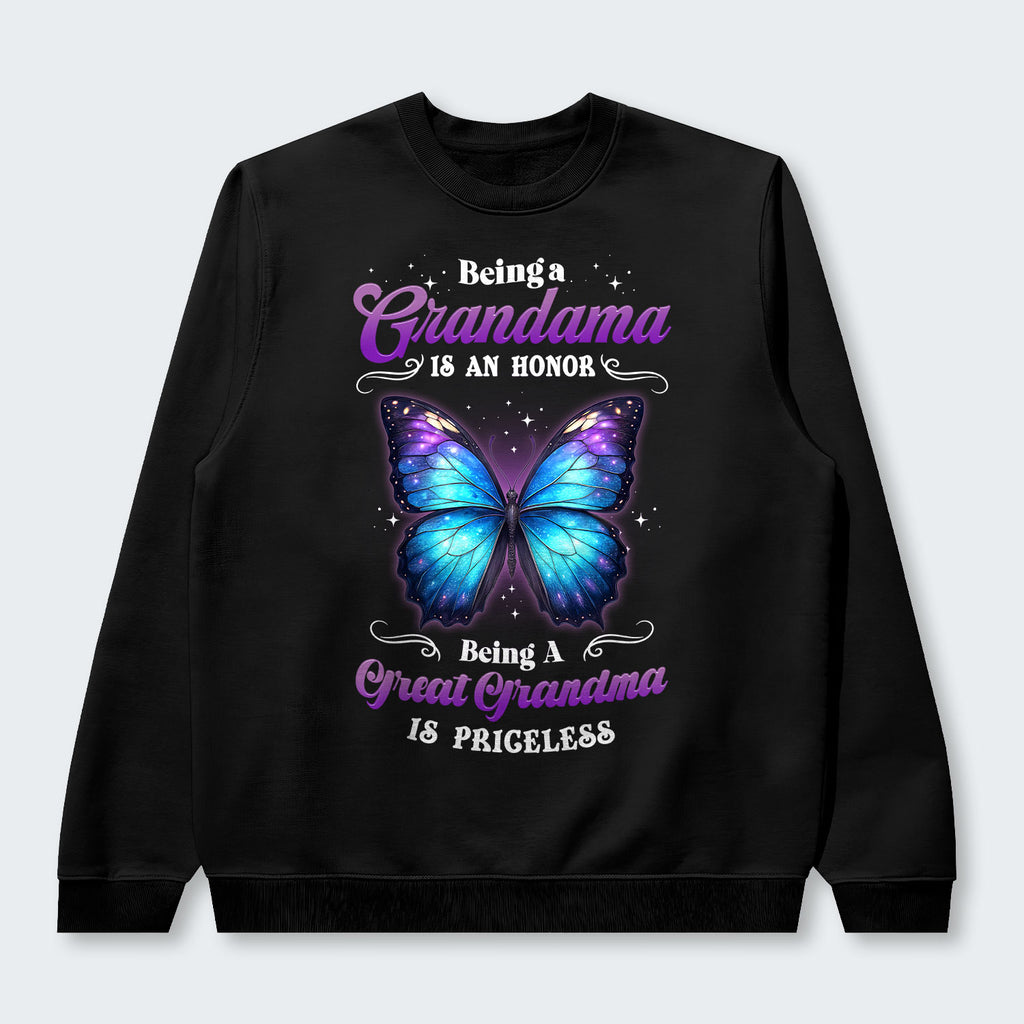 Being A Grandma Is An Honor Being A Great Grandma Is Priceless Swearter 090126