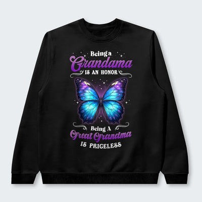 Being A Grandma Is An Honor Being A Great Grandma Is Priceless Swearter 090126