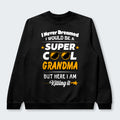 I Never Dreamed I Would Be A Super Cool Grandma But Here I Am Killing It Swearter 170126